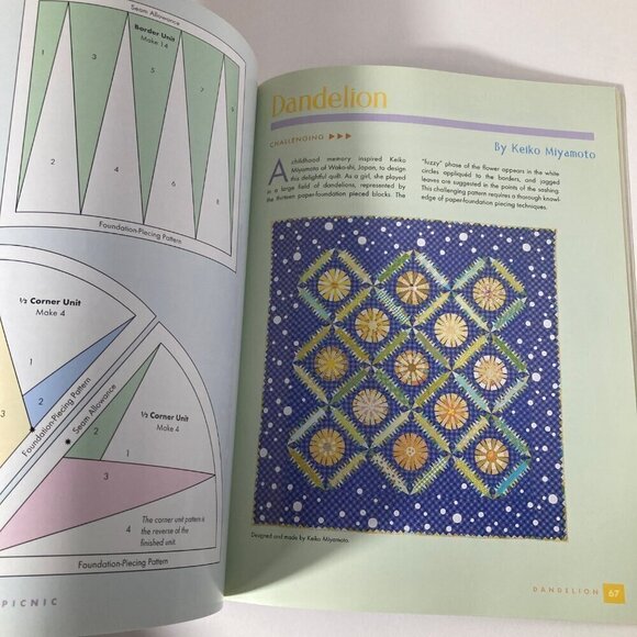 Vintage Paper Piecing Picnic Quilt Book 2001 - Picture 6 of 6